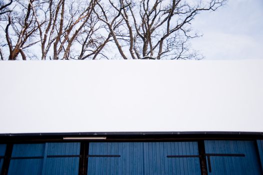 house in a snowy winter