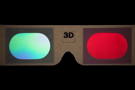 close up of stereoscopic glasses
