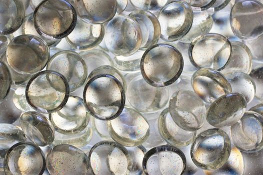 close up of glass beads