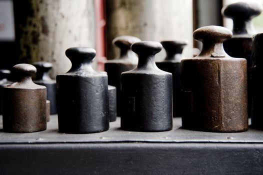 detail of weights