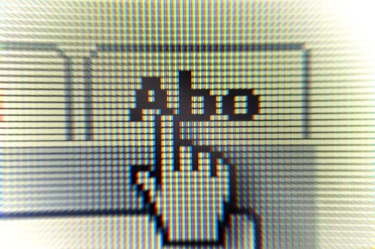 close up of a screen