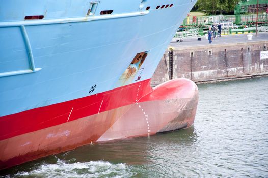 scene on kiel canal / holtenau / germany