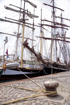 scene at the port of kiel / germany