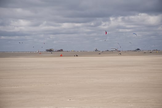 beach scene in st. peter-ording / germany