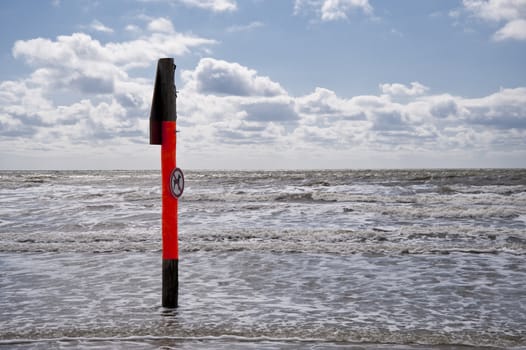beach scene in st. peter-ording / germany