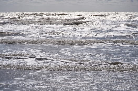 beach scene in st. peter-ording / germany