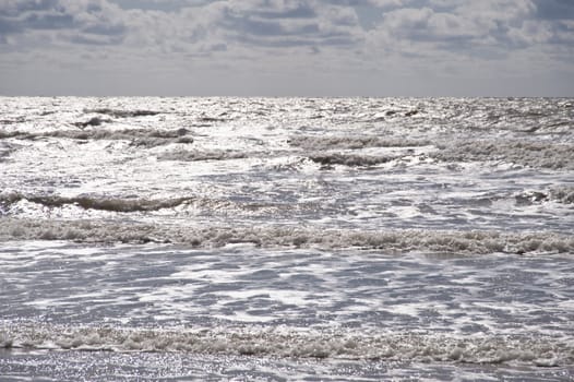 beach scene in st. peter-ording / germany