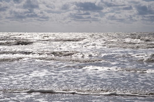 beach scene in st. peter-ording / germany
