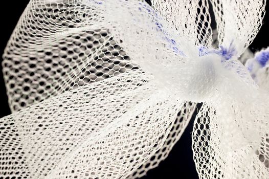 close up of net lace