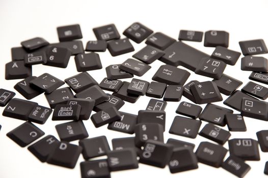 keys of a keyboard