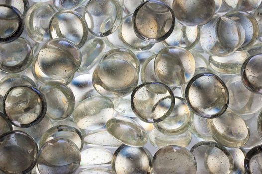 close up of glass beads