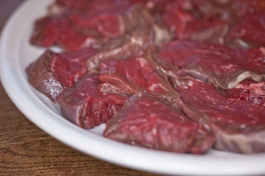 close up of a plate with meat