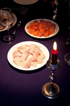 close up of served dinner