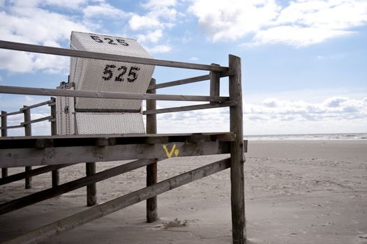 beach scene in st. peter-ording / germany