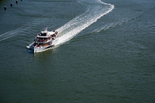 paddle steamer in kiel canal
