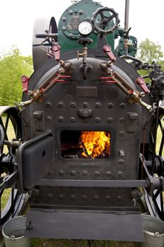 detail of a locomobile / steam engine