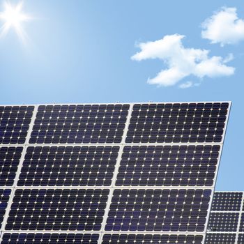 solar panels to generate electricity