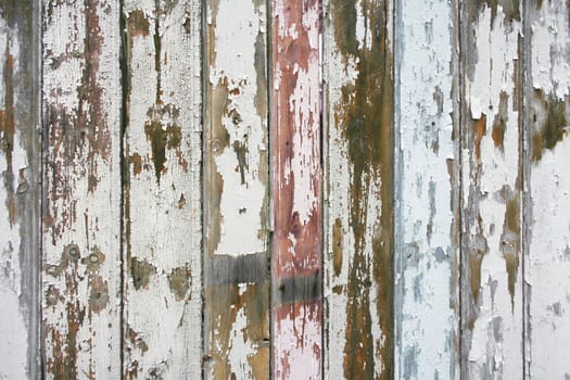Old wooden fence planks cracking paint texture