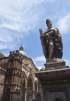 Detail of the cathedral of Palermo. Sicily-Italy