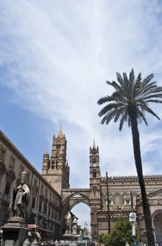 Detail of the cathedral of Palermo. Sicily-Italy