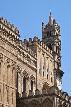 Detail of the cathedral of Palermo. Sicily-Italy