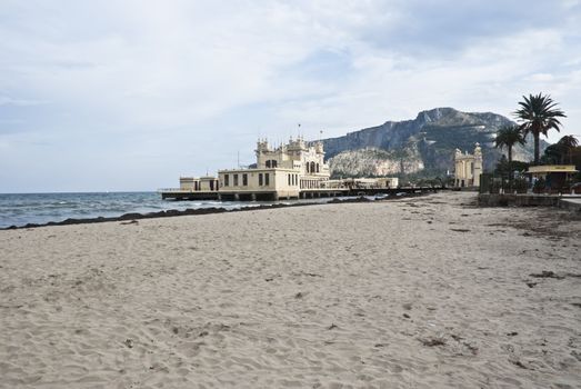 Charleston of Mondello on the beach. Palermo. Sicily- Italy