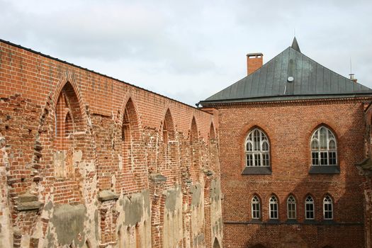 Old City fortress of Tartu, Estonia, kind with a side