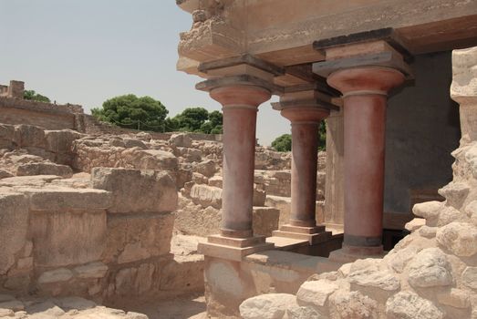 North Entrance Knossos palace in Crete