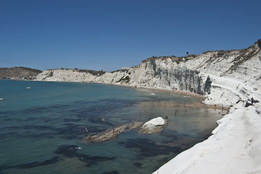 Stair of the Turkish beach.Agrigento-Sicily-Italy