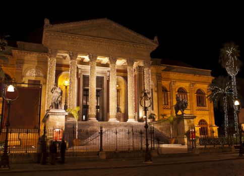 The Teatro Massimo Vittorio Emanuele is an opera house and opera company located on the Piazza Verdi in Palermo, Sicily. It was dedicated to King Victor Emanuel II. It is the biggest in Italy, and one of the largest of Europe,renowned for its perfect acoustics.