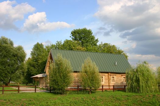 The house in wood the wooden