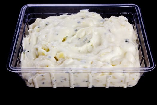 Picture of a potato salad in a box from the store