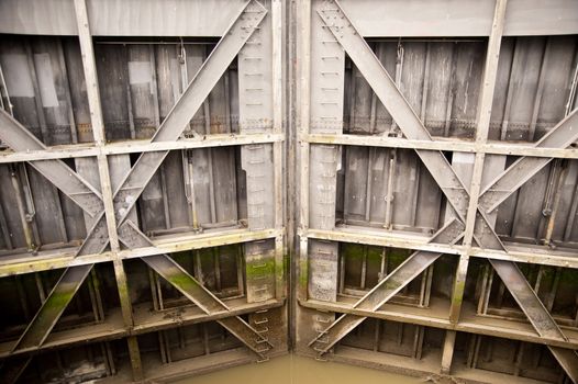 eidersperrwerk in eiderstedt / germany
