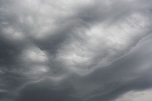Shot of the dark clouds before rain