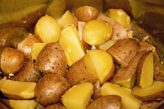 close up of cooked potatoes