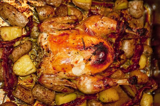 preparation of a roasted chicken