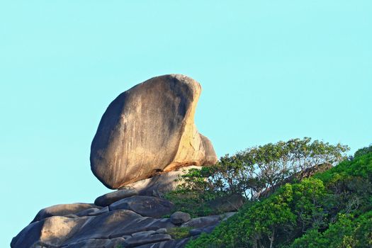The Sailing Rock, Similan National Park near Phuket Thailand, Closeup