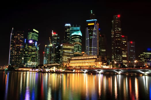 landscape of skyscraper in Singapore business district