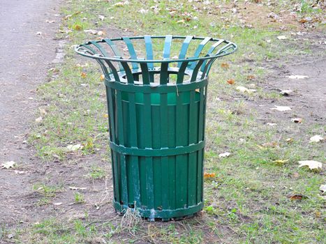 Dustbin in one of the streets of Riga