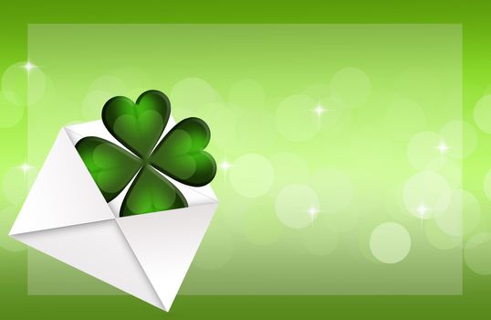 illustration of Four-clover-leaf in enveloppe for good luck







Four-clover-leaf for good luck