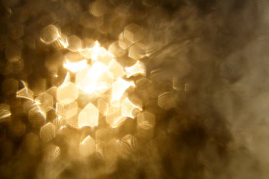blur, golden background, circles of light