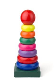 Learning child wood color pyramid toy