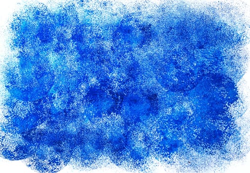 Abstract hand painted acrylic blue background