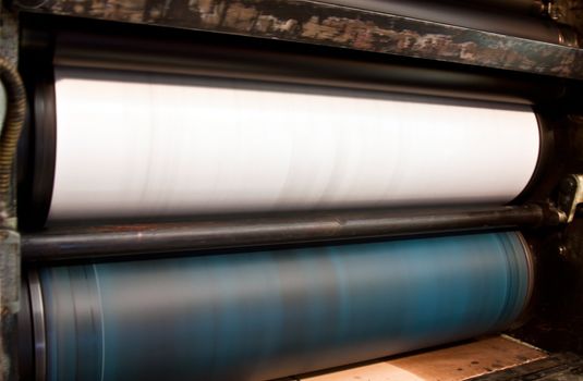 offset press - printing detail in print industry 