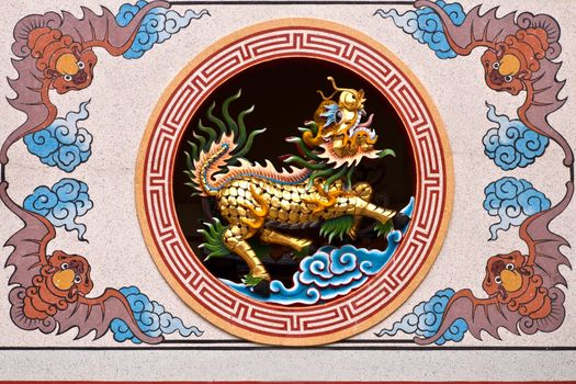 Chinese lion in Chinese Temple