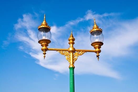 Thai street lamp on bule sky