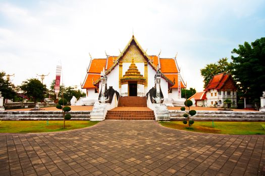 Beautiful Thai Temple in Nan Province, Thailand