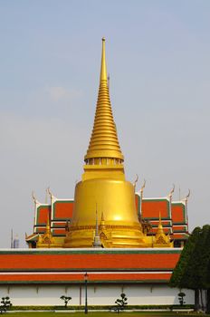 Wat Phra Kaew, Temple of the Emerald Buddha, Bangkok, Thailand.