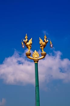 Thai street lamp on bule sky