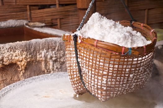 Salt mountainous is found in northern province of Nan, Thailand